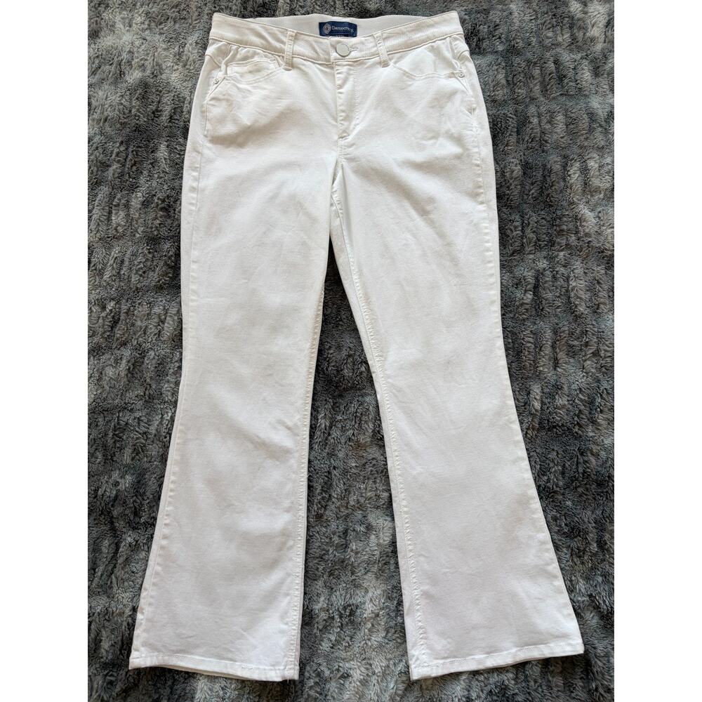 Democracy Ab Solution Kick Flare Jeans Women's Size 12P Optic White Denim